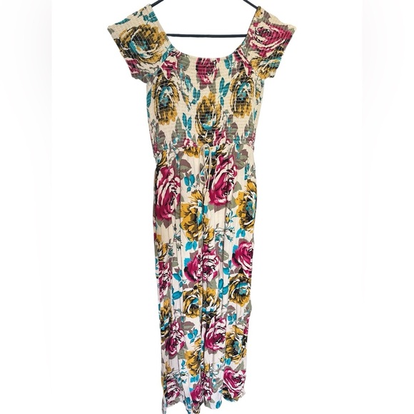 Land of Gypsies Floral Wide Leg Jumpsuit Women’s Size XL - Picture 4 of 11